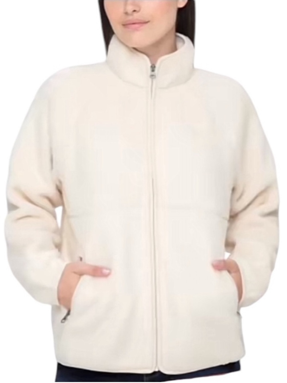 Sierra Designs Women’s Cream Full-Zip Cozy Fleece Jacket